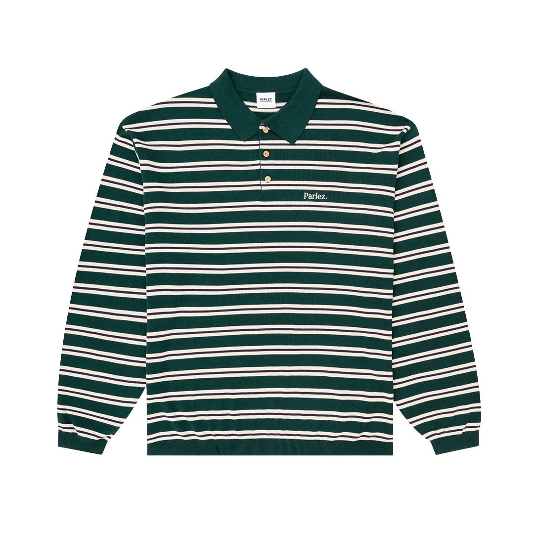 Parlez Crossfield L/S Deep Green Knit Polo