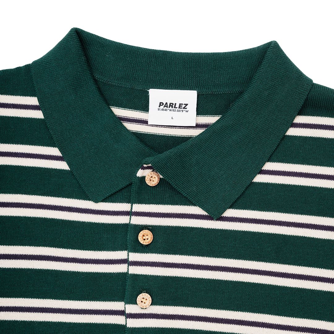 Parlez Crossfield L/S Deep Green Knit Polo