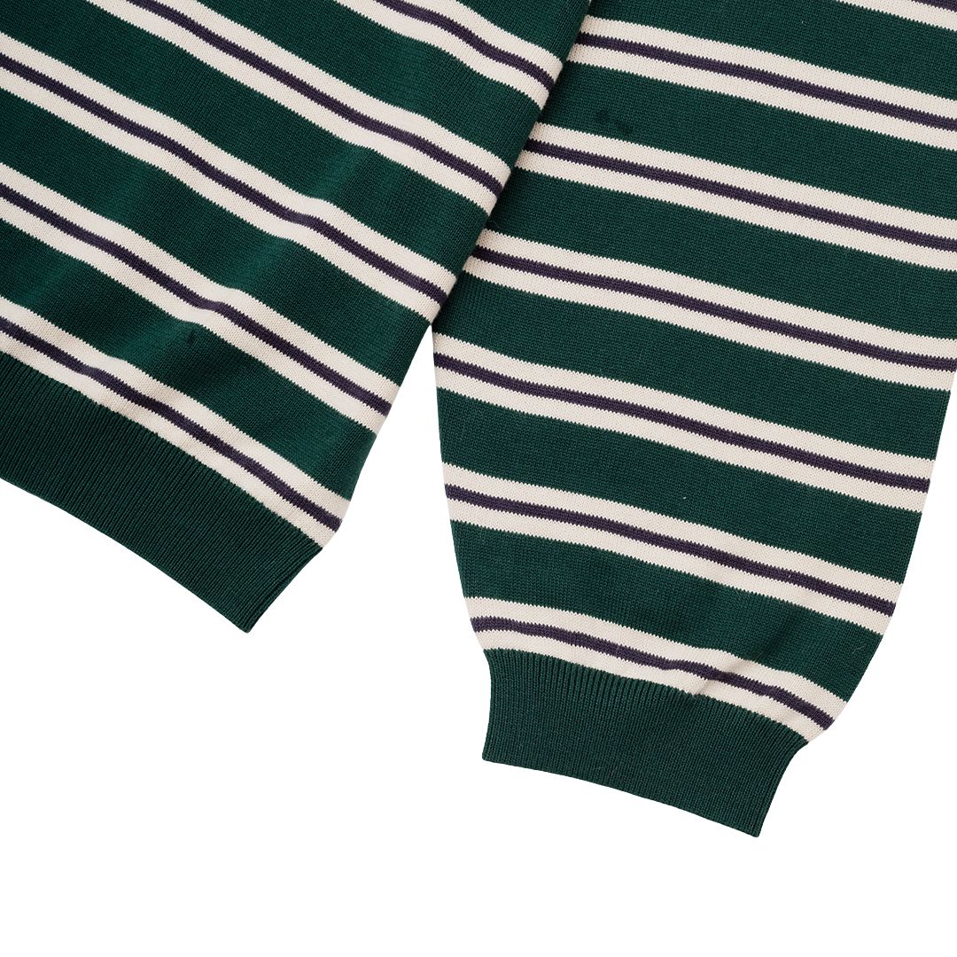 Parlez Crossfield L/S Deep Green Knit Polo