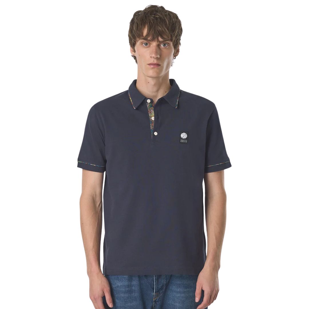 Pretty Green Albion Navy Polo