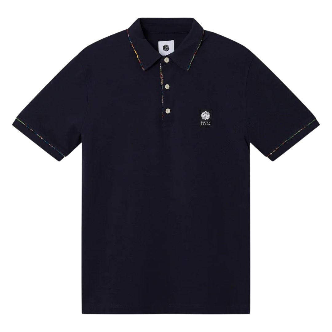 Pretty Green Albion Navy Polo