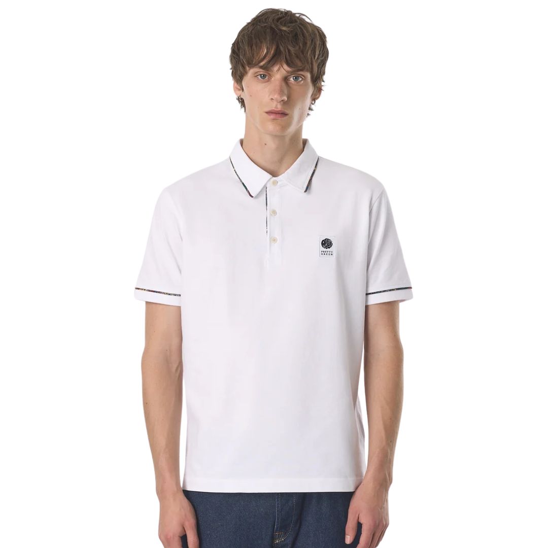 Pretty Green Albion White Polo