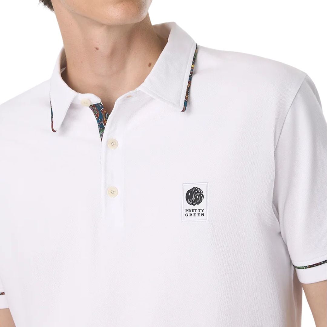 Pretty Green Albion White Polo