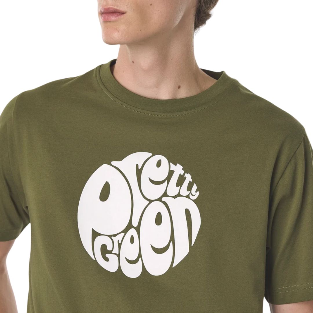 Pretty Green Gillespie SS Khaki T-Shirt
