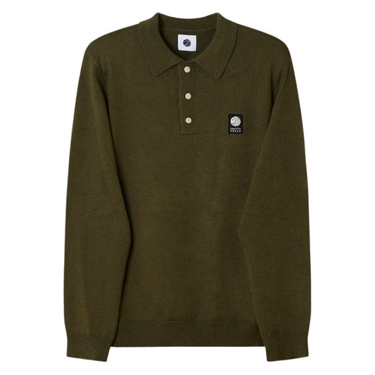 Pretty Green Merino Blend Khaki Polo