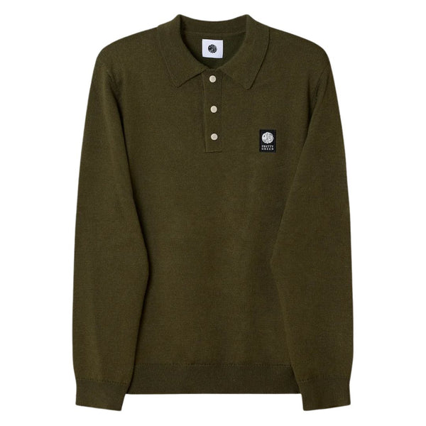Pretty Green Merino Blend Khaki Polo