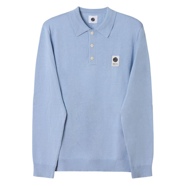 Pretty Green Merino Blend Sky Blue Polo