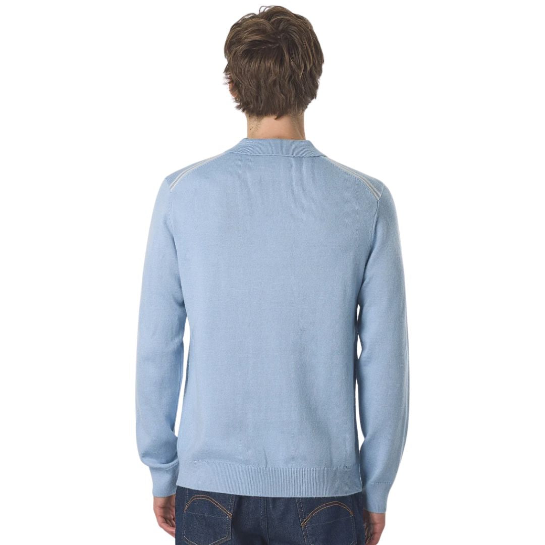 Pretty Green Merino Blend Sky Blue Polo