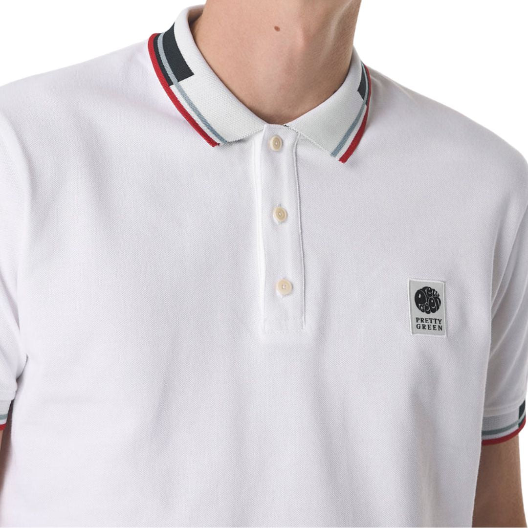 Pretty Green Overdale White Polo