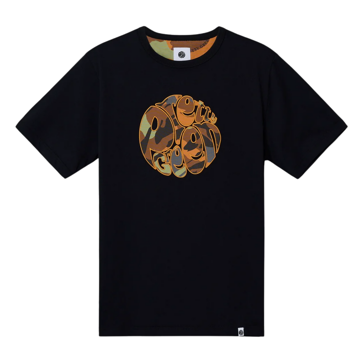 Pretty Green Rave Camo Logo Black T-Shirt