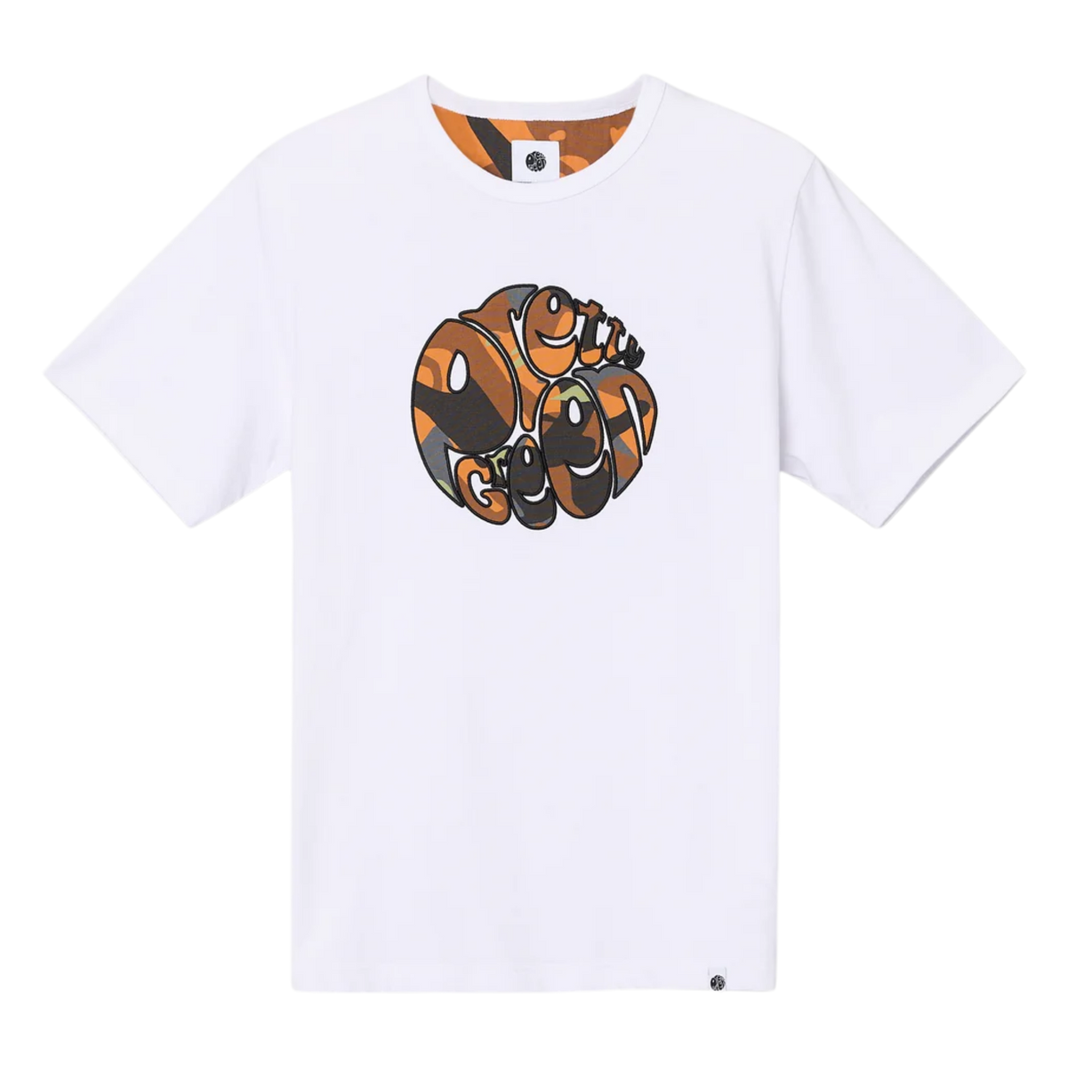 Pretty Green Rave Camo Logo White T-Shirt