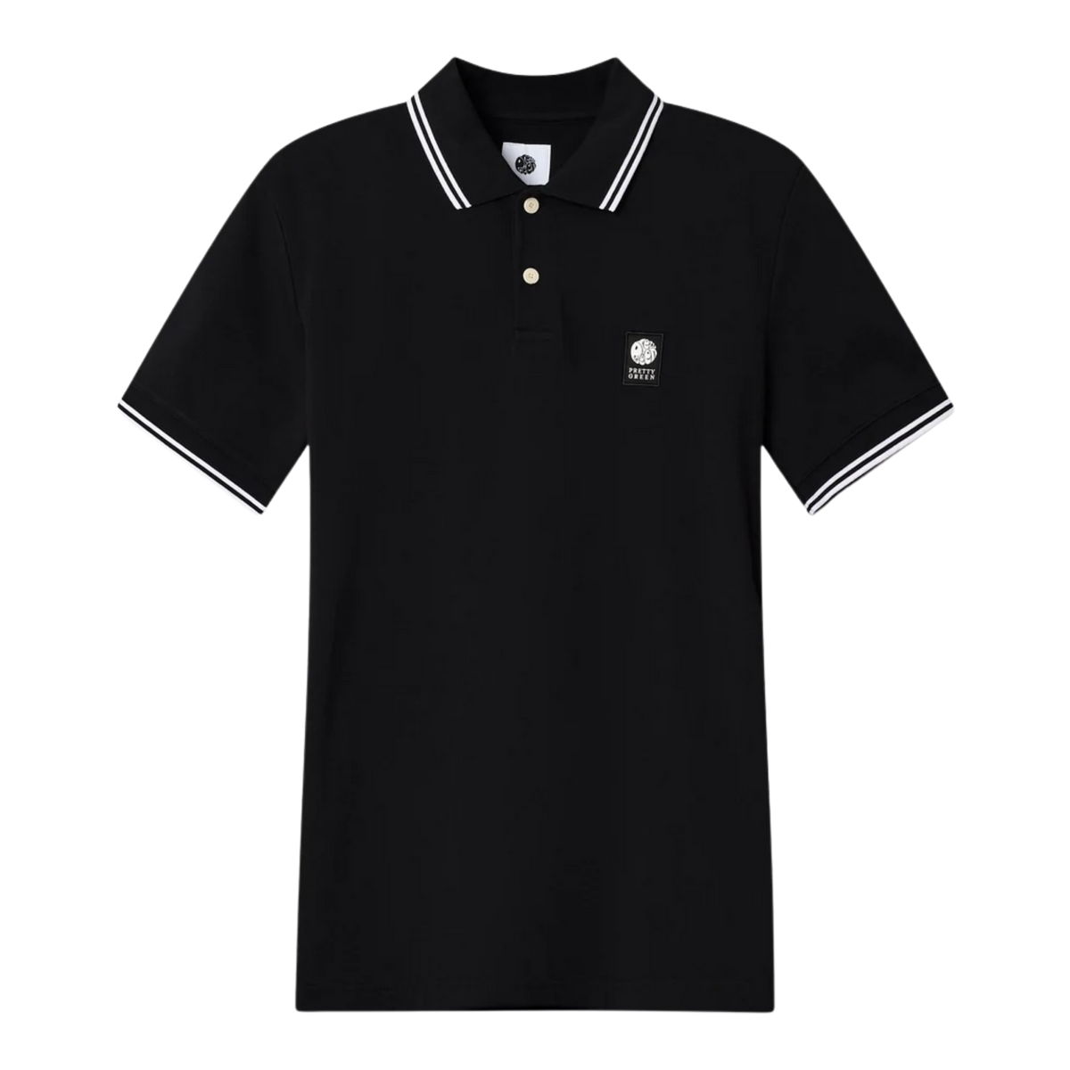 Pretty Green Rayner SS Black Polo