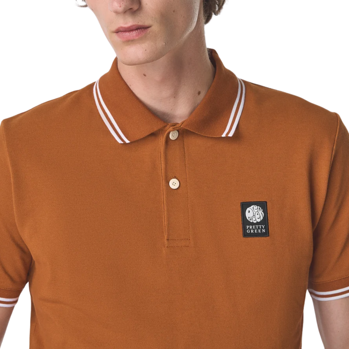Pretty Green Rayner SS Rust Polo