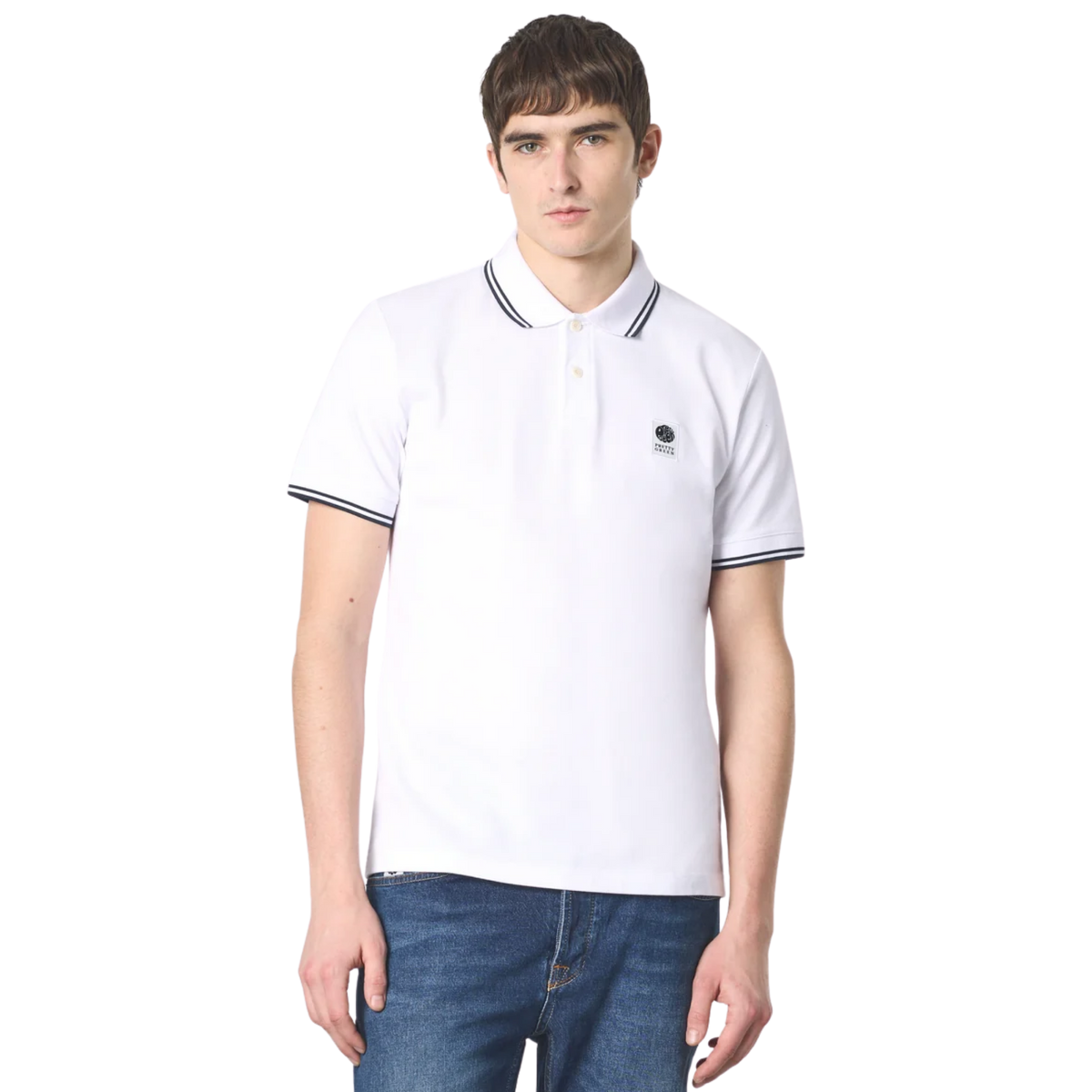 Pretty Green Rayner SS White Polo
