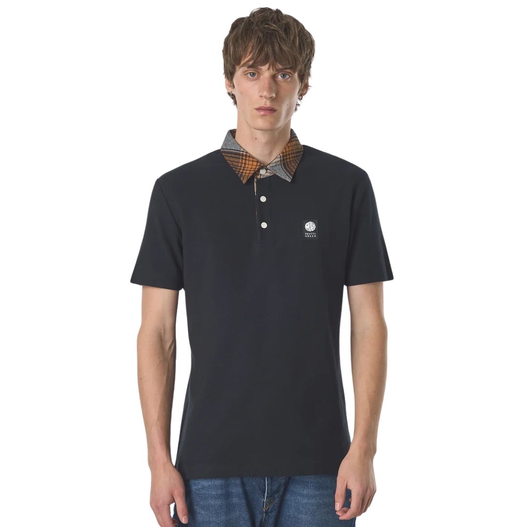 Pretty Green Strobe Black Polo