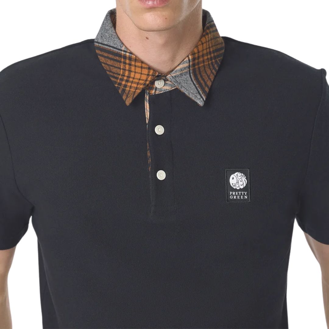 Pretty Green Strobe Black Polo