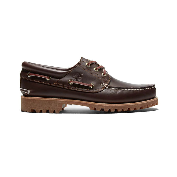 Timberland Authentic 3-Eye Lug Handsewn Brown Boat Shoe