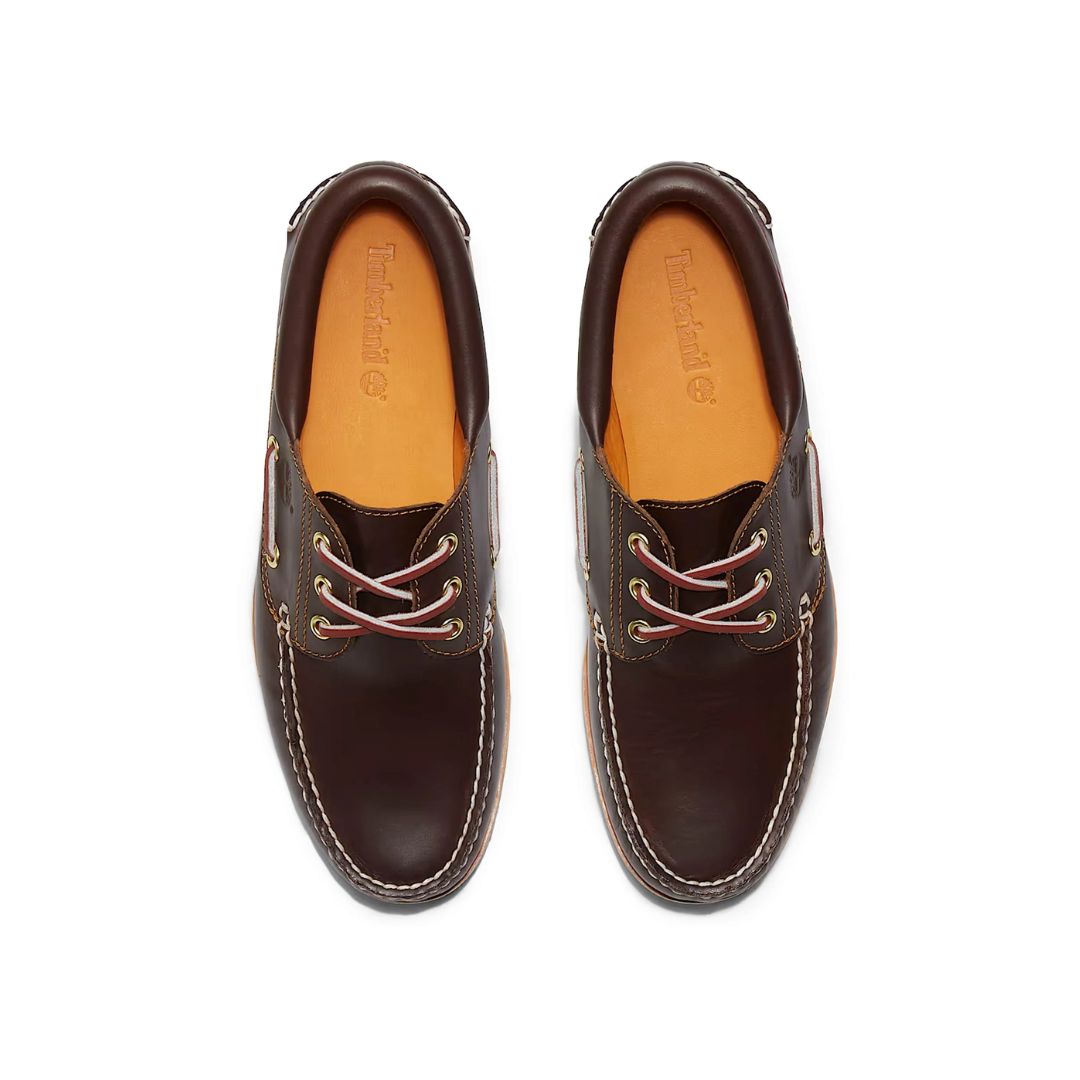 Timberland Authentic 3-Eye Lug Handsewn Brown Boat Shoe