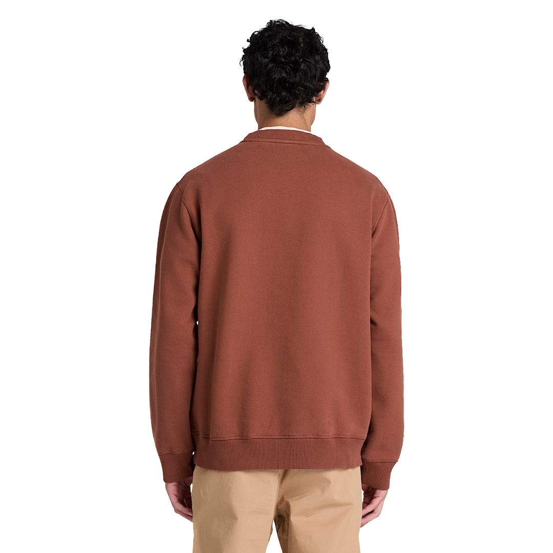 Timberland Established 1973 Embroidered Logo Brown Crew Sweatshirt