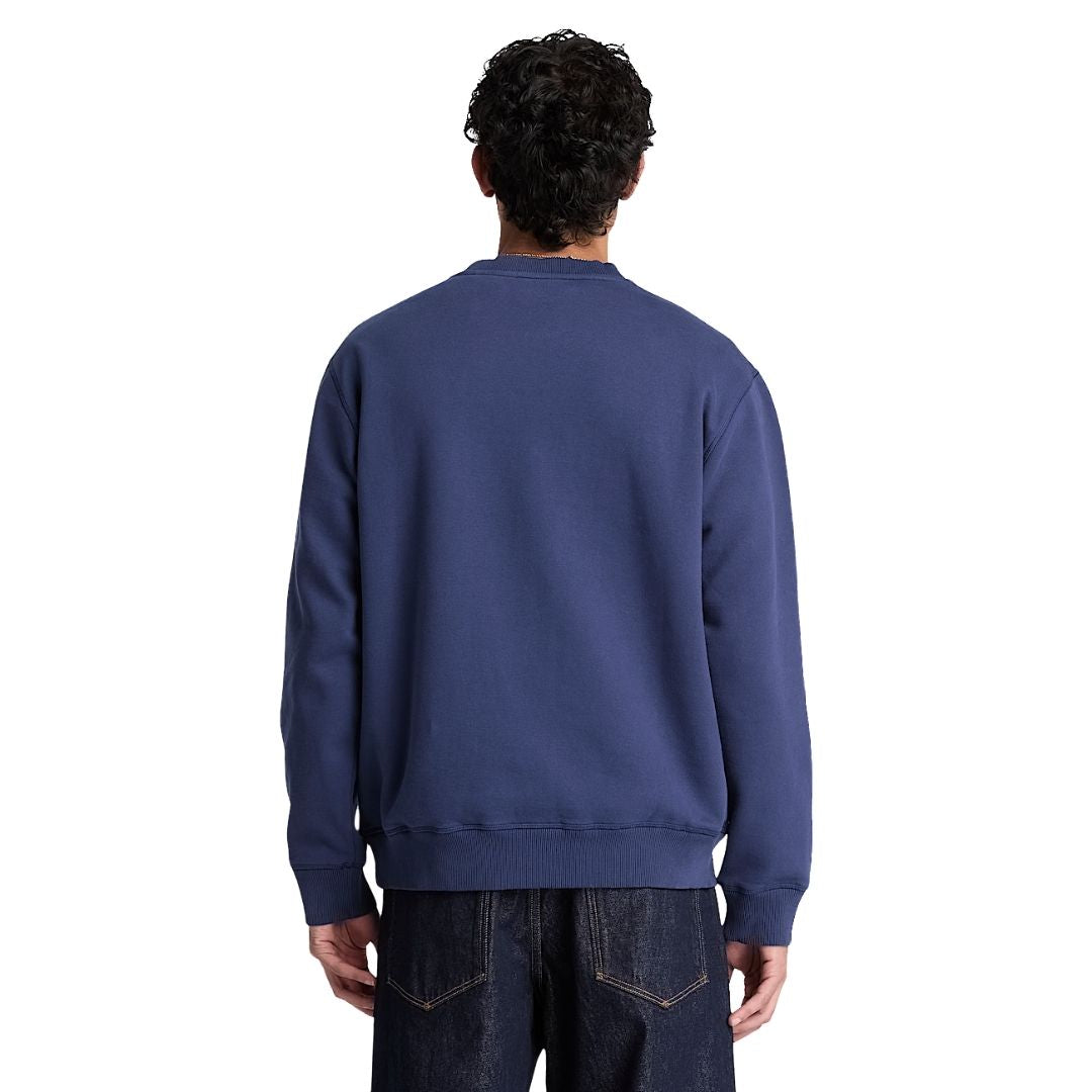 Timberland Established 1973 Embroidered Logo Dark Blue Crew Sweatshirt