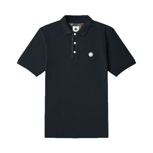 Pretty Green House Paisley Placket Black Polo