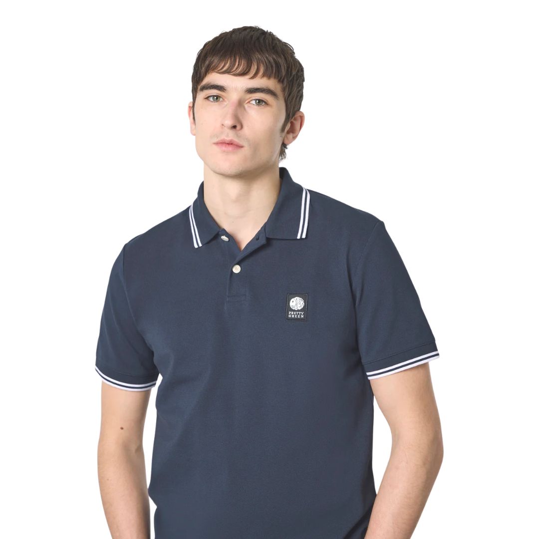Pretty Green Rayner SS Navy Polo