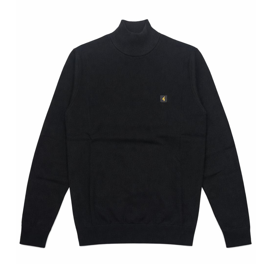 Gabicci Vintage Duke Black Turtle Neck Sweatshirt