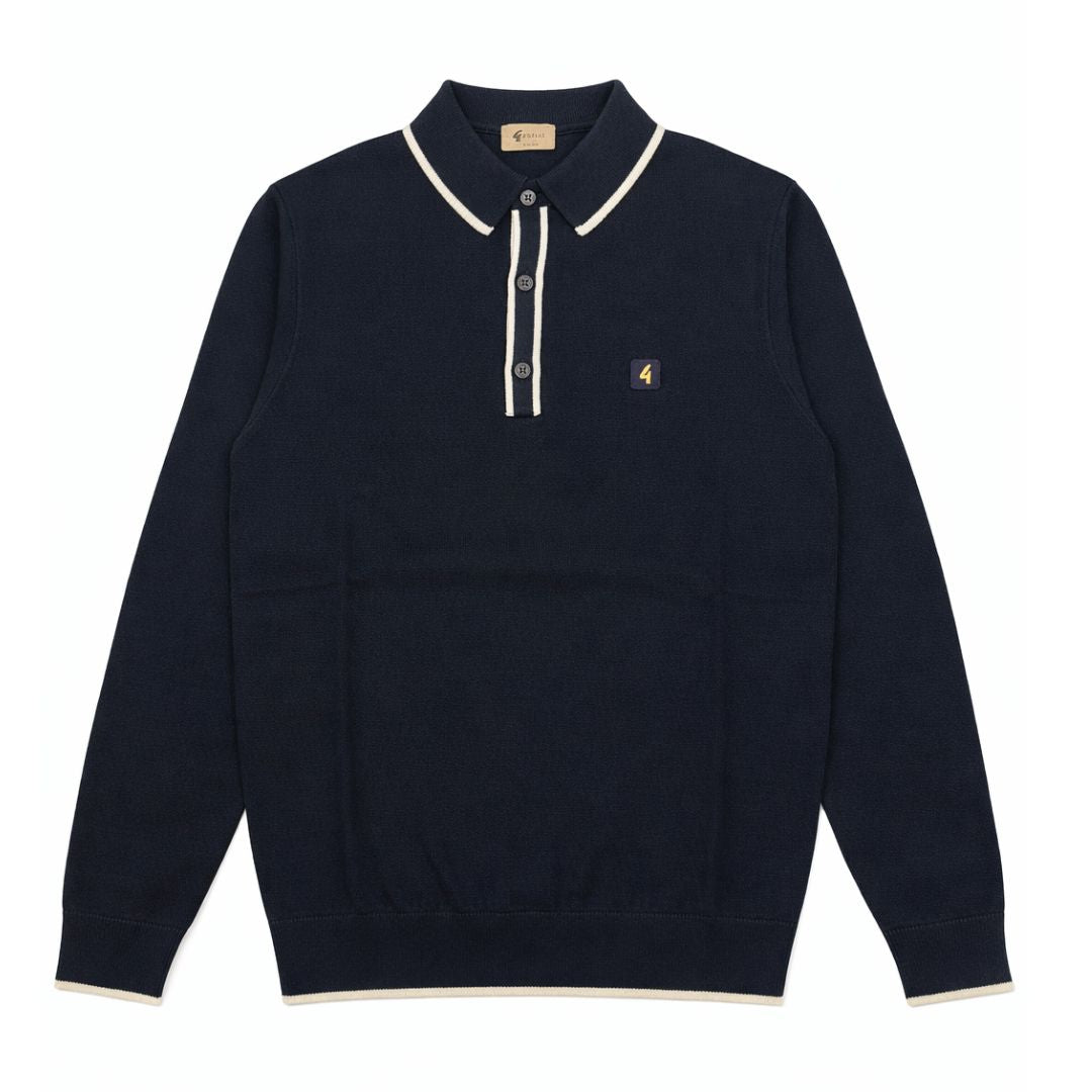 Gabicci Vintage Lineker Navy Polo Shirt