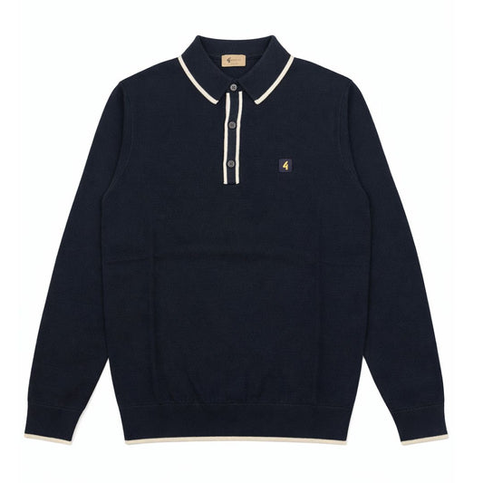 Gabicci Vintage Lineker Navy Polo Shirt