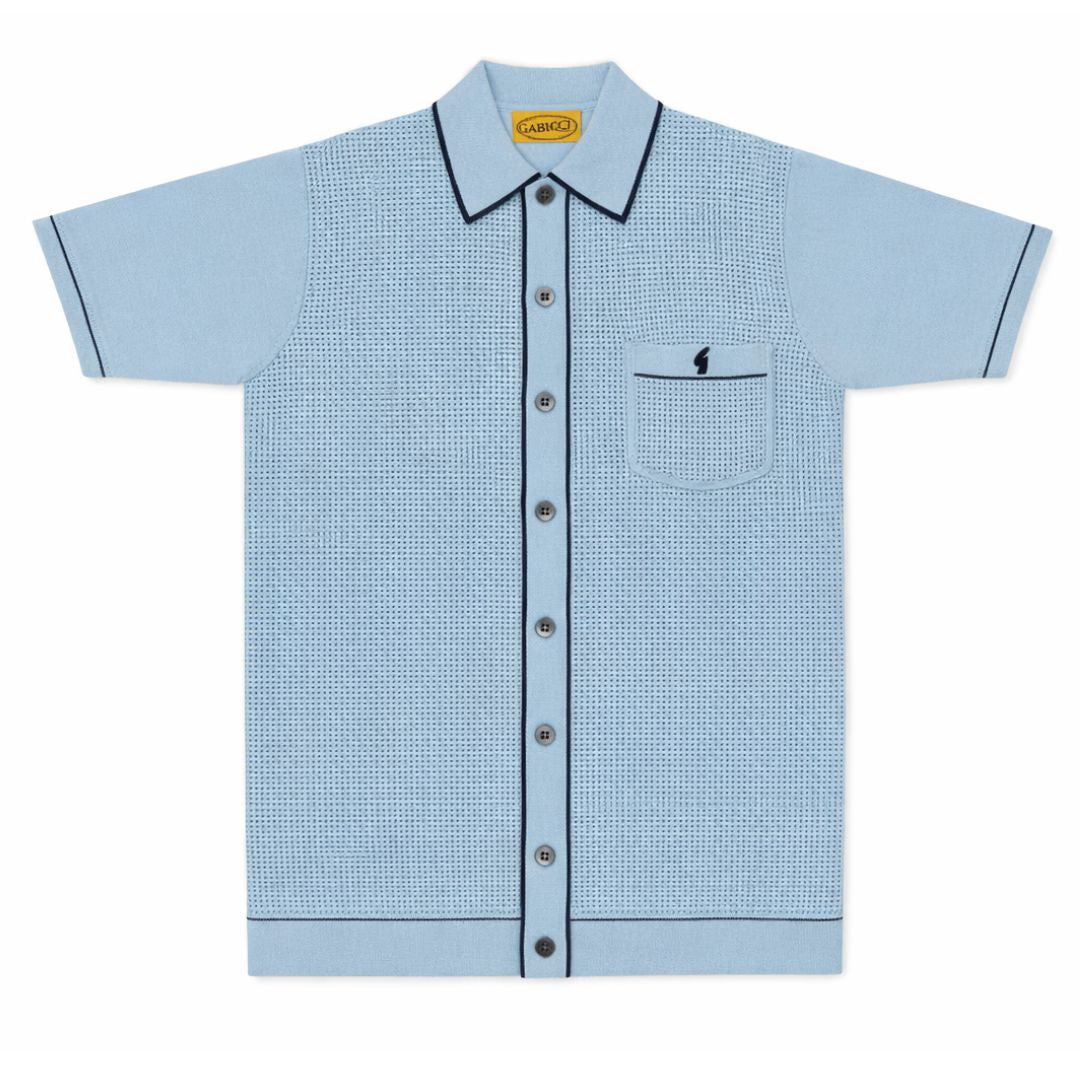 Gabicci Vintage Lello Surf Blue Polo Shirt