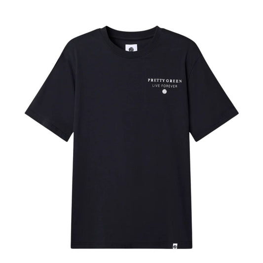 Pretty Green Refractive Black T-Shirt