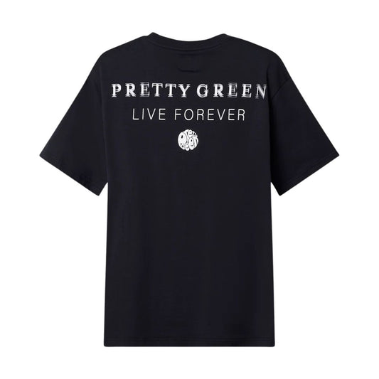 Pretty Green Refractive Black T-Shirt