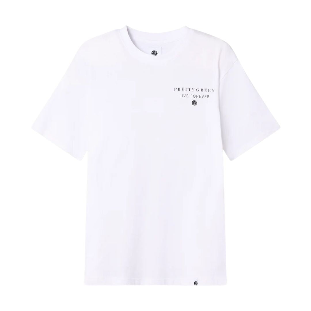 Pretty Green Refractive White T-Shirt