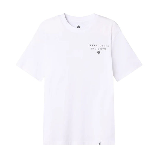 Pretty Green Refractive White T-Shirt