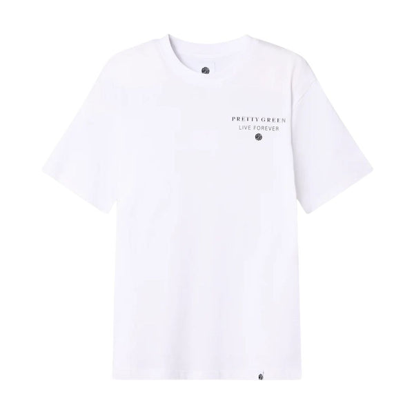 Pretty Green Refractive White T-Shirt