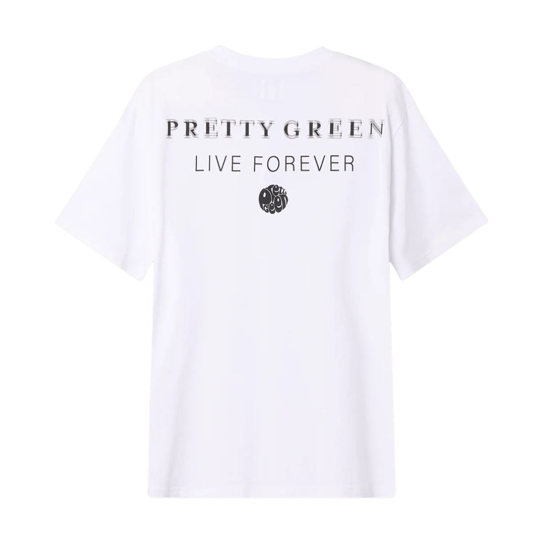 Pretty Green Refractive White T-Shirt