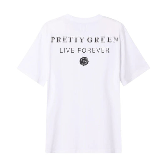 Pretty Green Refractive White T-Shirt