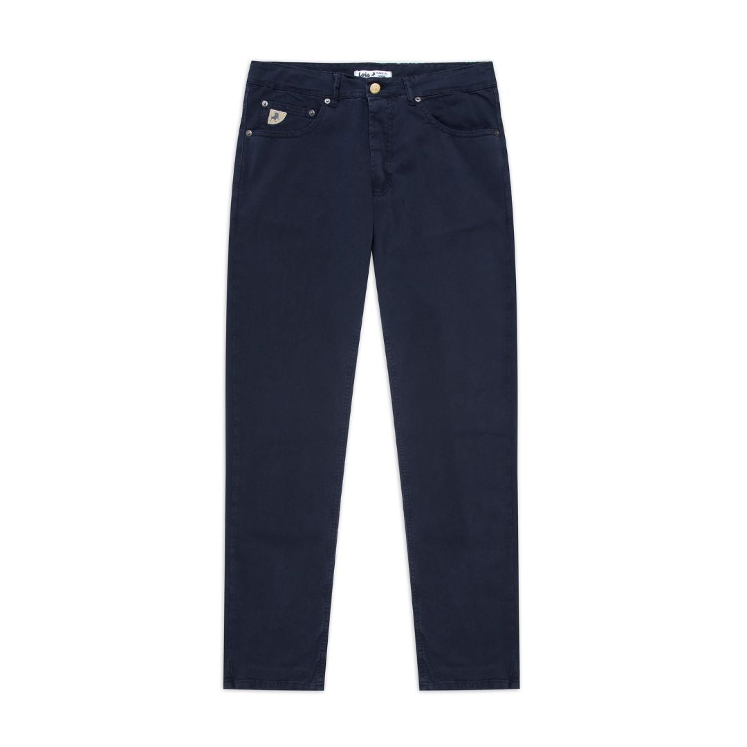 Lois Navy Cotton Plus Terrace Pant