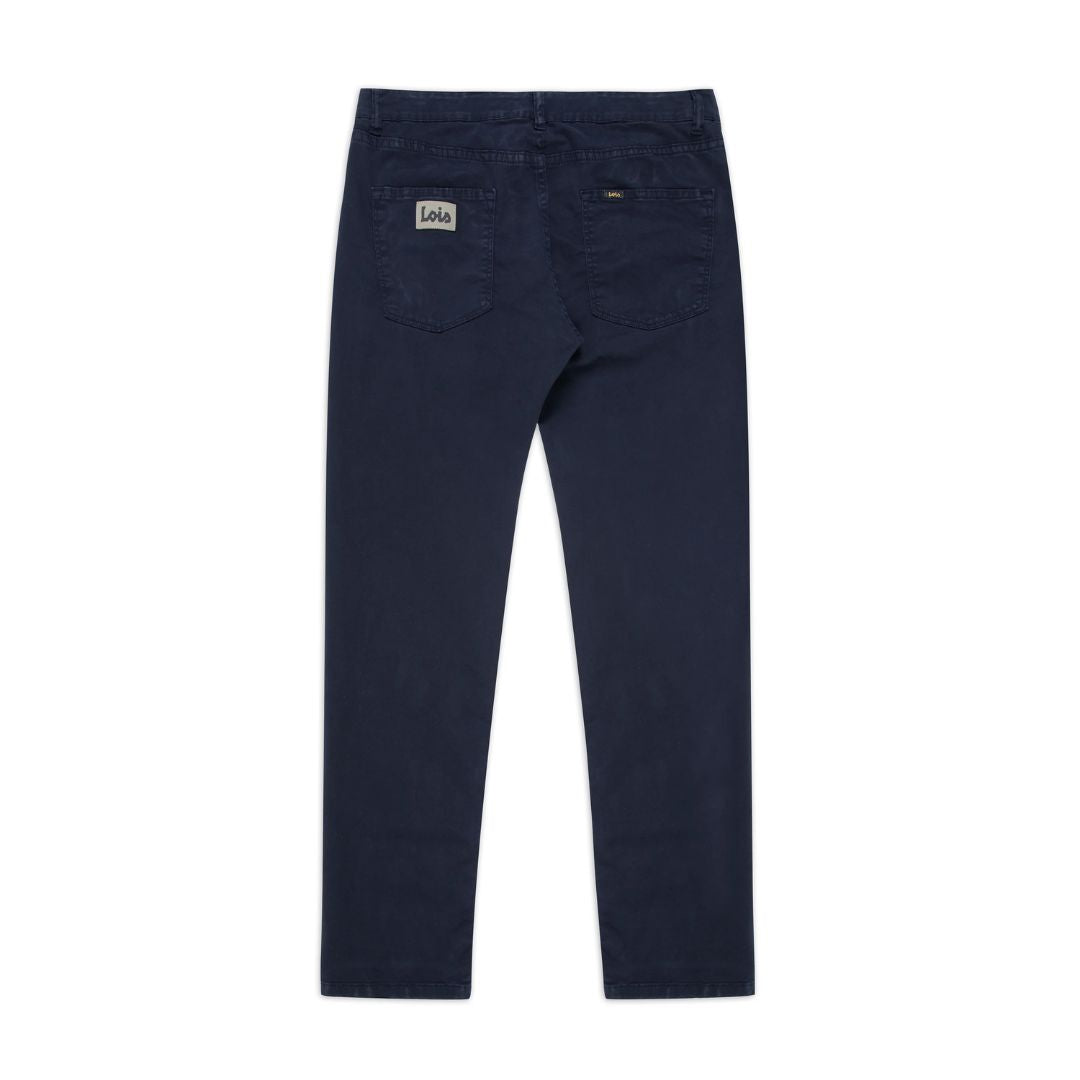 Lois Navy Cotton Plus Terrace Pant