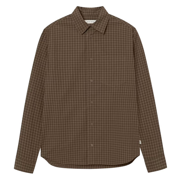 Wood Wood WWNico Brown Check Shirt