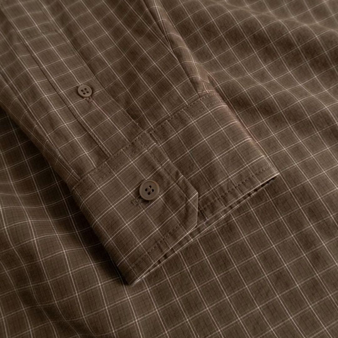 Wood Wood WWNico Brown Check Shirt