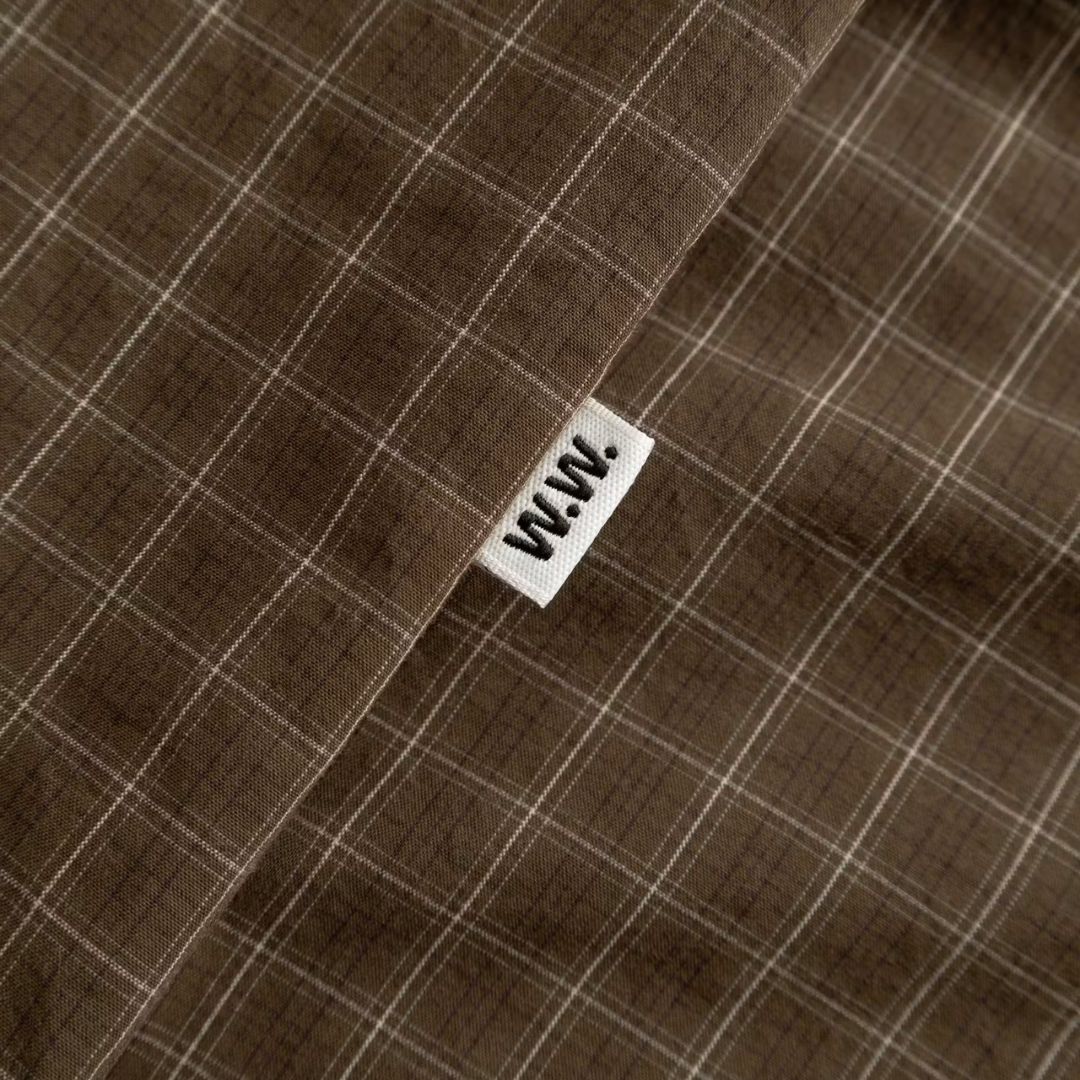 Wood Wood WWNico Brown Check Shirt
