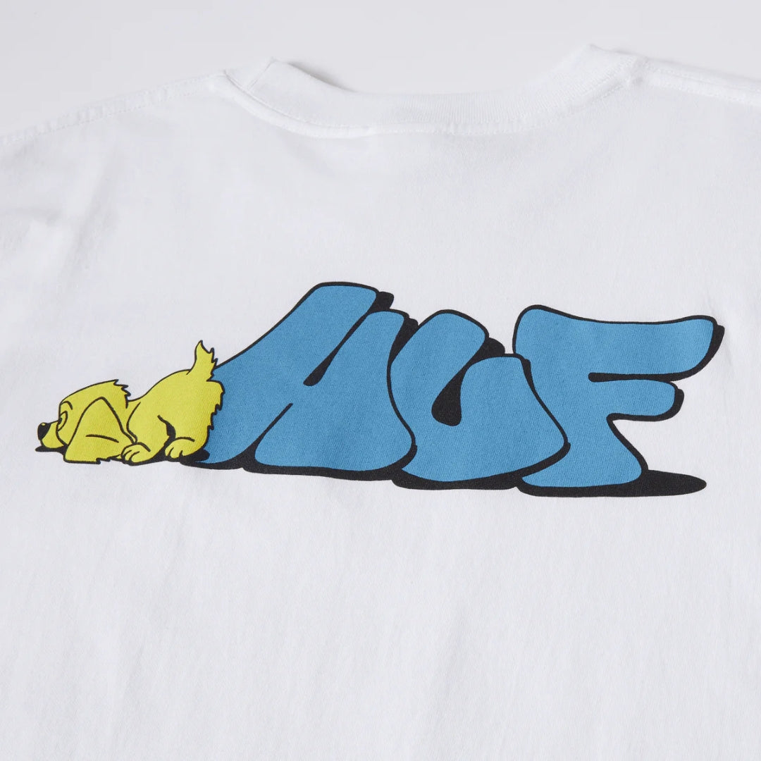 HUF White Dog Sense S/S T-Shirt image 2