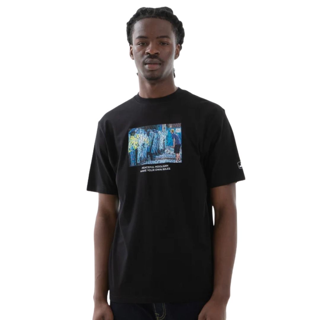 Peaceful Hooligan Stand Off Black T-Shirt image 0