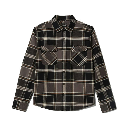 Brixton Black/Charcoal/Pinecone Bowery L/S Flannel Shirt image 0