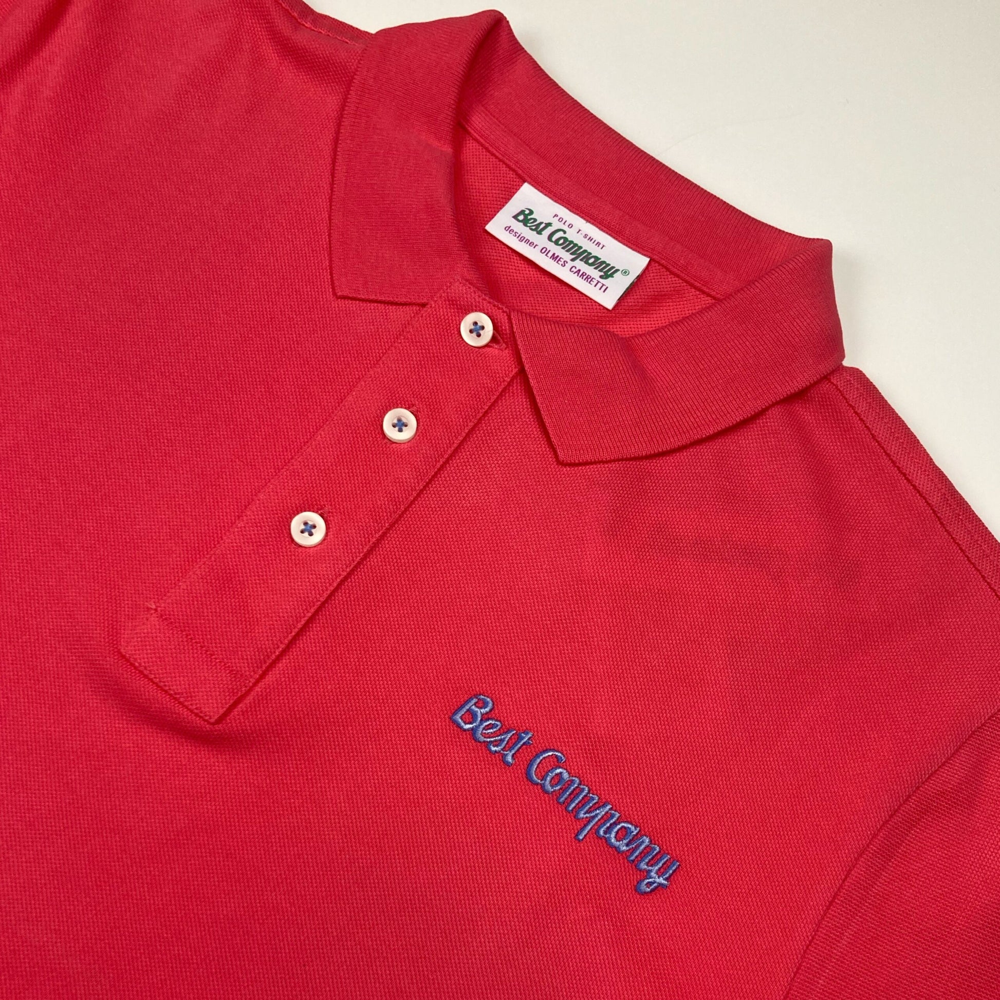 Best Company Vintage Red Cotton Polo Shirt image 1