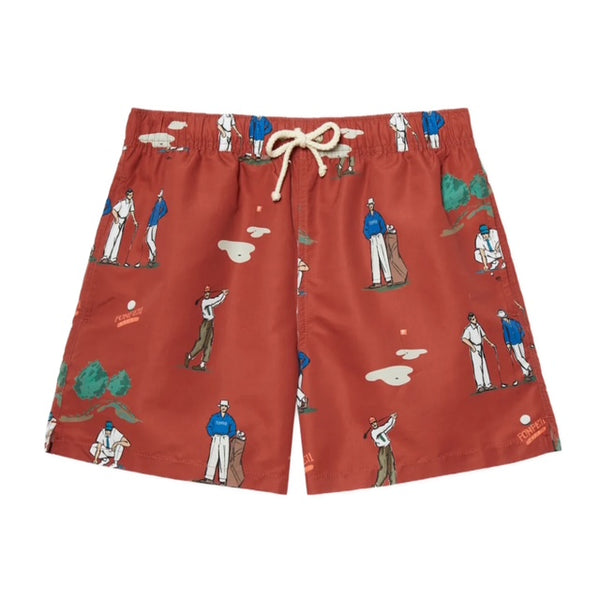 Pompeii Golf Ruby Red Swim Trunks image 0