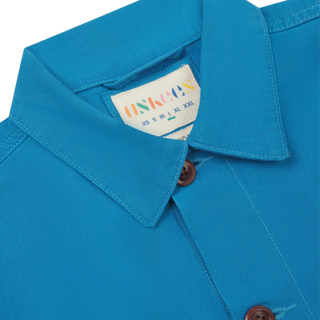 Uskees #3001 buttoned overshirt Bright Blue image 2
