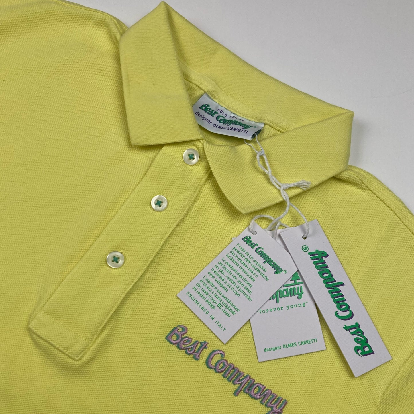 Best Company Vintage Yellow Cotton Polo Shirt image 1