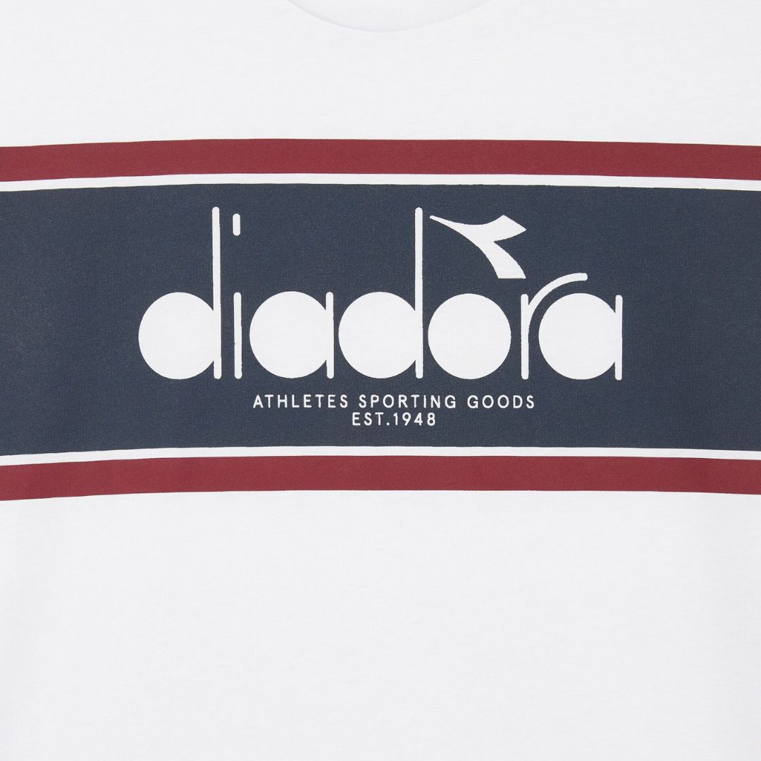 Diadora Super White/Empire Red SS Logo T-Shirt image 1
